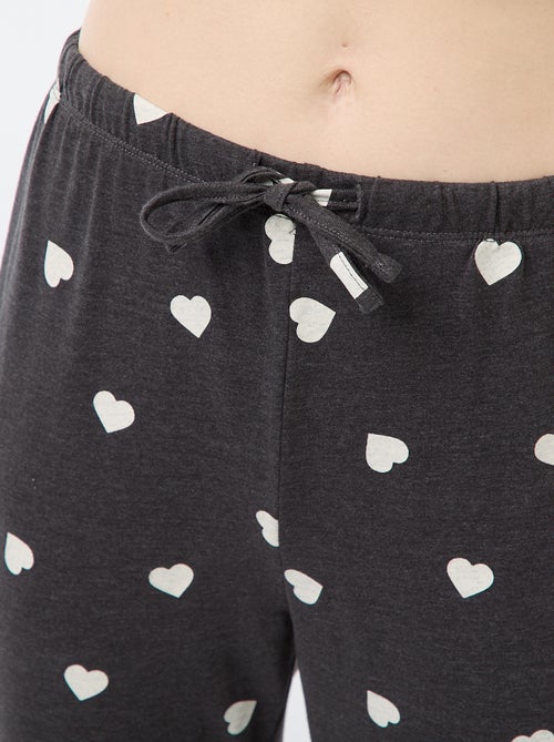 Ensemble pyjama long en coton - 2 pièces - Kiabi