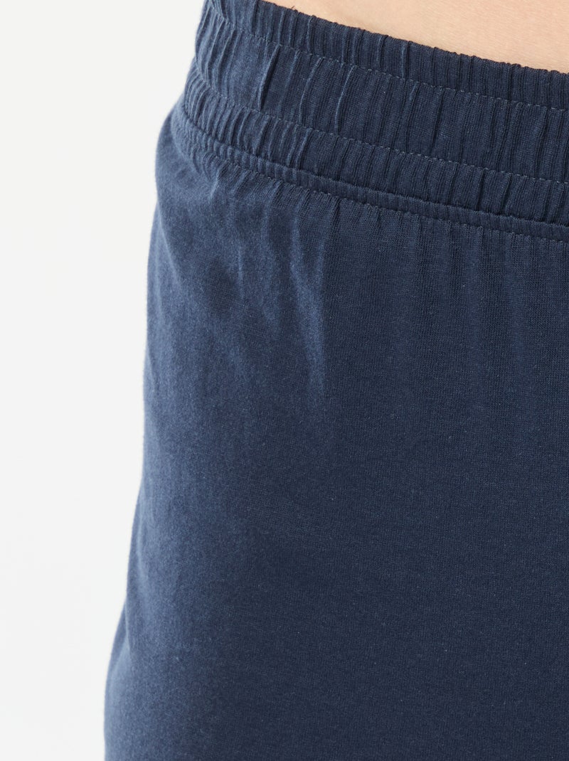 Ensemble pyjama long en jersey t-shirt + pantalon - 2 pièces Bleu - Kiabi