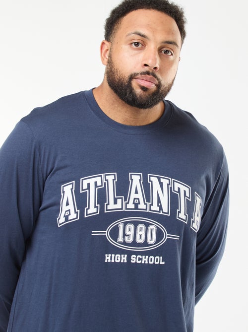 Ensemble pyjama long en jersey t-shirt + pantalon - 2 pièces - Kiabi