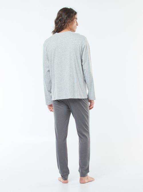 Ensemble pyjama long en jersey t-shirt + pantalon - 2 pièces - Kiabi