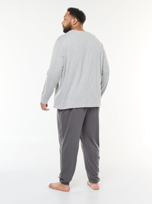 Ensemble pyjama long en jersey t-shirt + pantalon - 2 pièces - Kiabi
