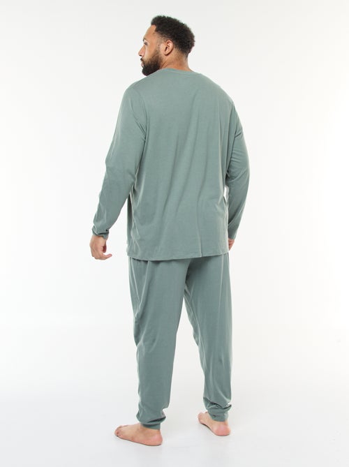 Ensemble pyjama long en jersey t-shirt + pantalon - 2 pièces - Kiabi
