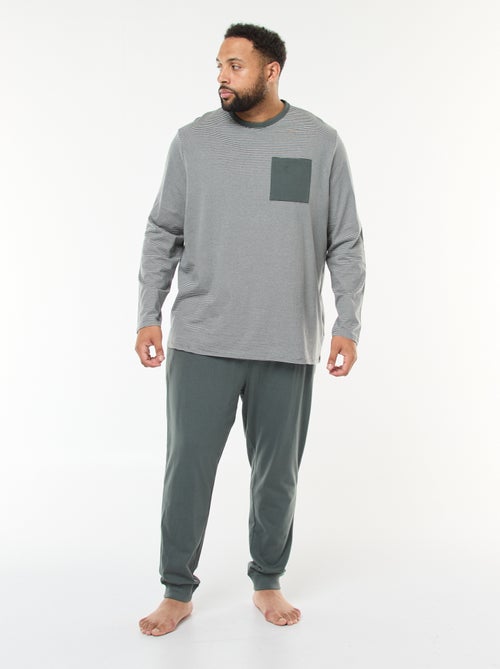 Ensemble pyjama long en jersey t-shirt + pantalon - 2 pièces - Kiabi