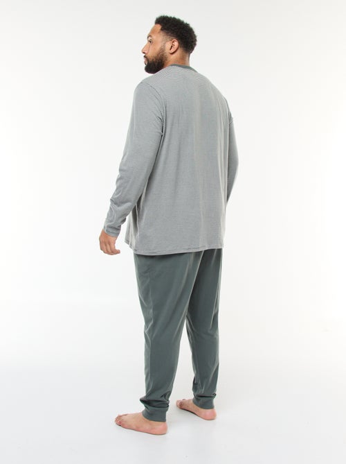 Ensemble pyjama long en jersey t-shirt + pantalon - 2 pièces - Kiabi