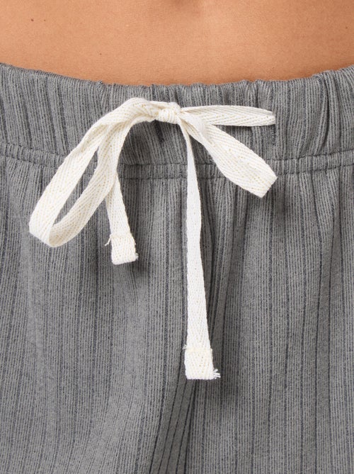 Ensemble pyjama long en maille - 2 pièces - Kiabi