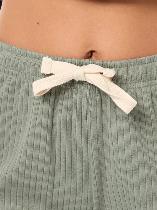 Ensemble pyjama long en maille - 2 pièces - Kiabi