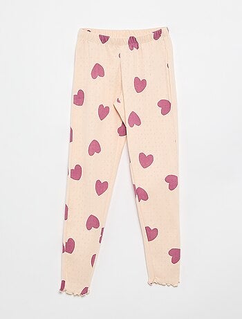 Ensemble pyjama long en maille pointelle - 2 pièces