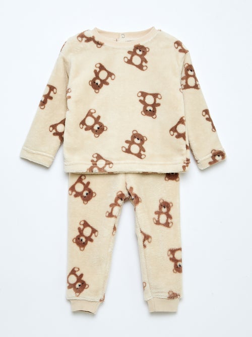 Ensemble pyjama long en polaire - 2 pièces - Kiabi