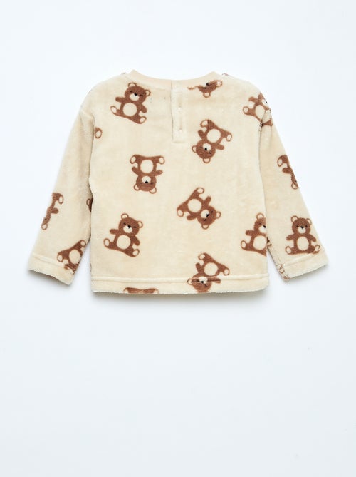 Ensemble pyjama long en polaire - 2 pièces - Kiabi