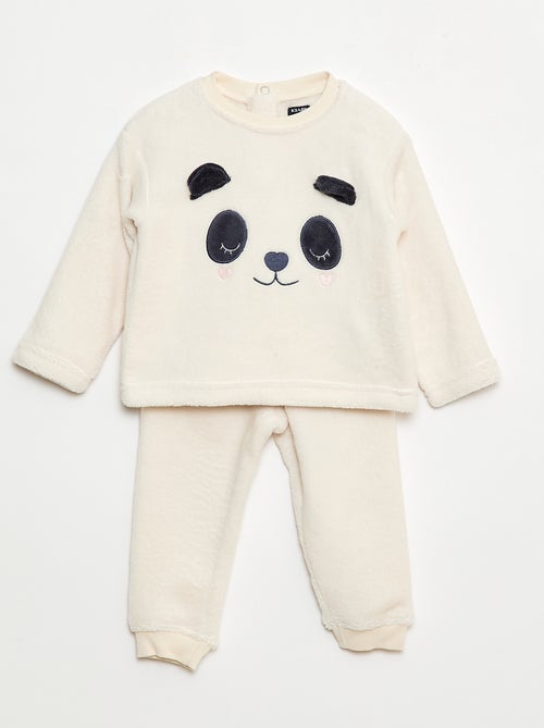 Ensemble pyjama long en polaire - 2 pièces - Kiabi