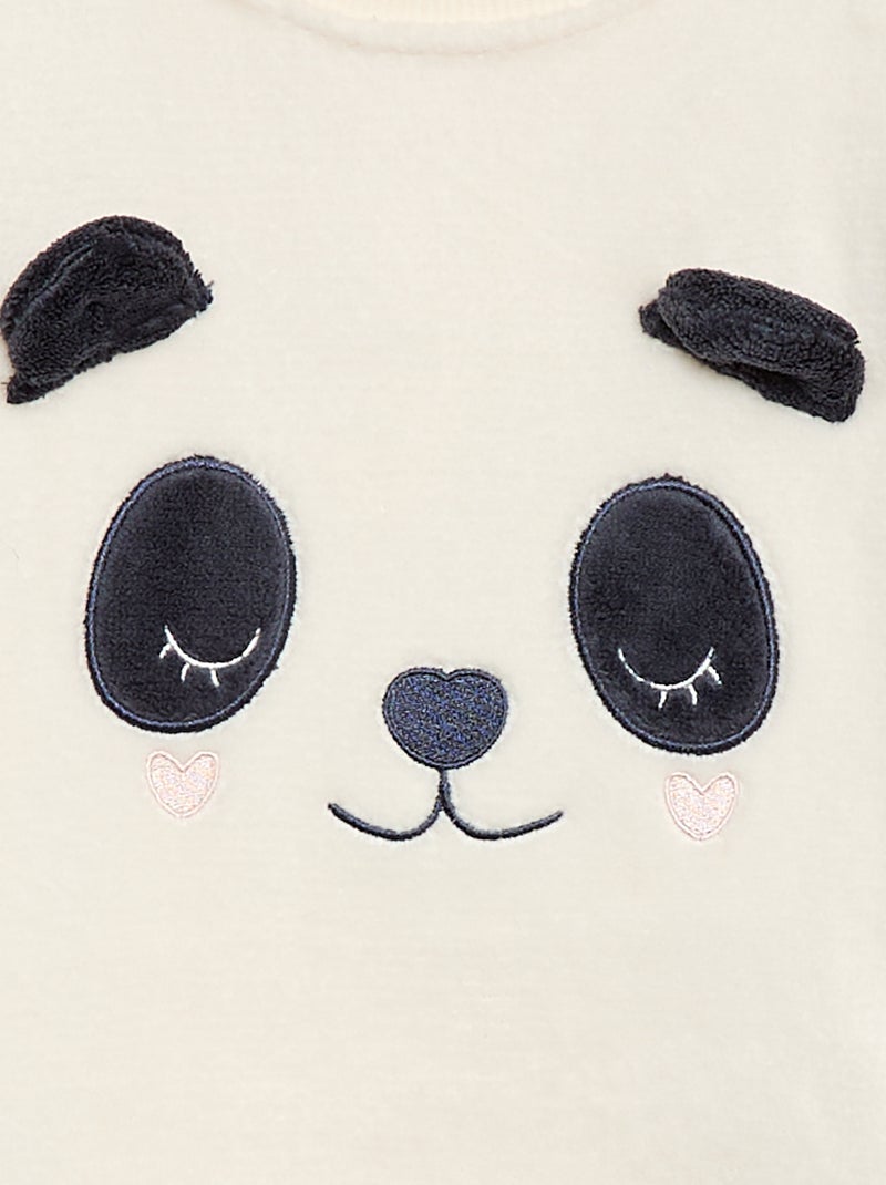 Ensemble pyjama long en polaire - 2 pièces Blanc - Kiabi