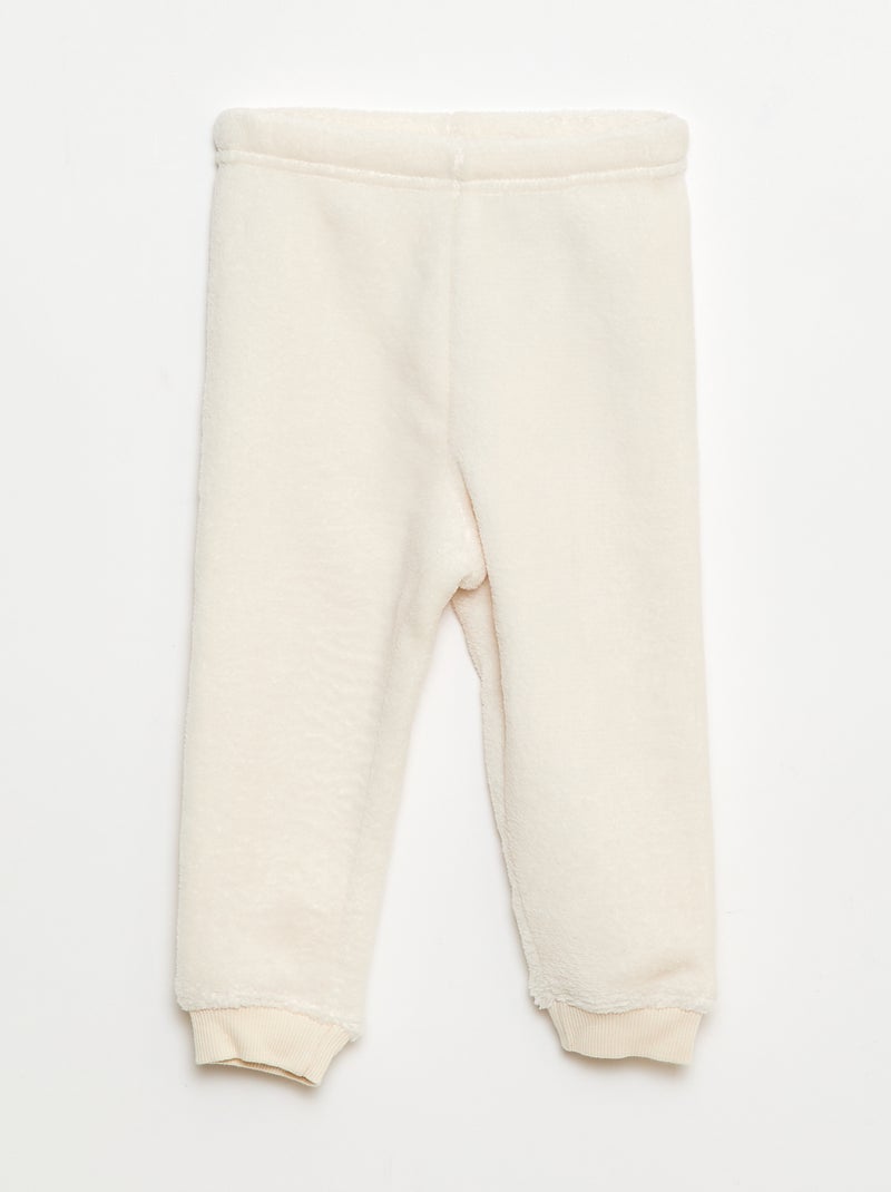 Ensemble pyjama long en polaire - 2 pièces Blanc - Kiabi