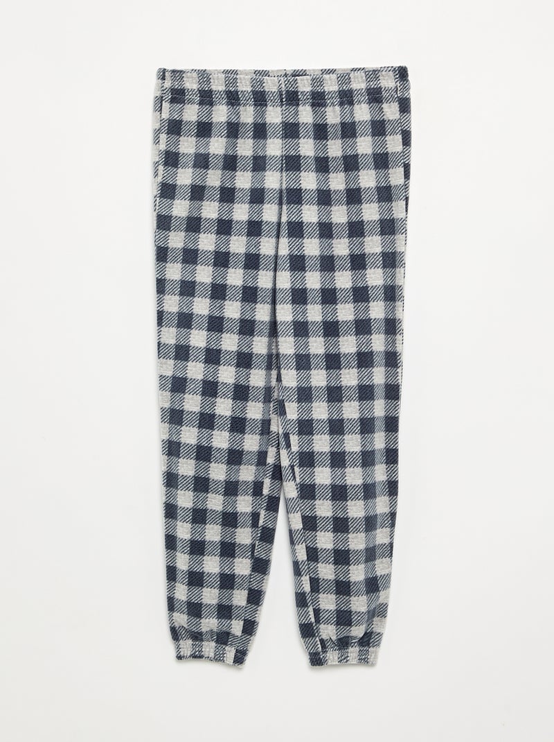 Ensemble pyjama long en polaire - 2 pièces Gris - Kiabi