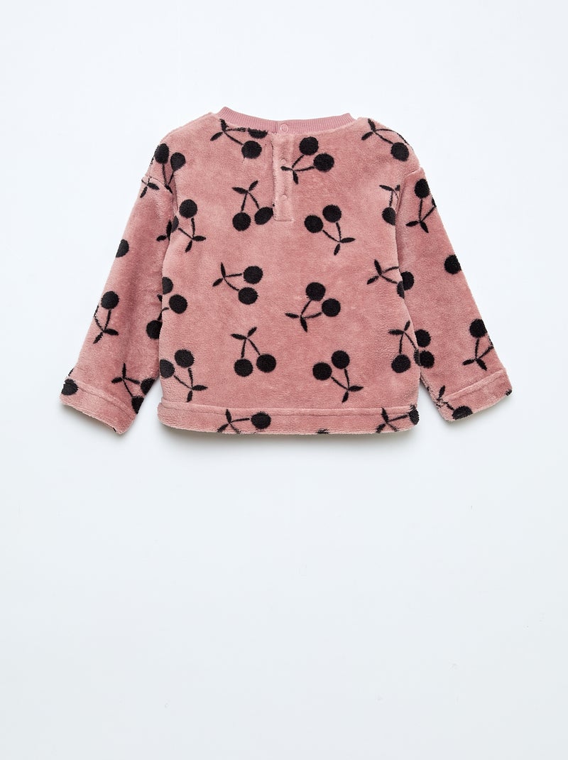 Ensemble pyjama long en polaire - 2 pièces Rose - Kiabi