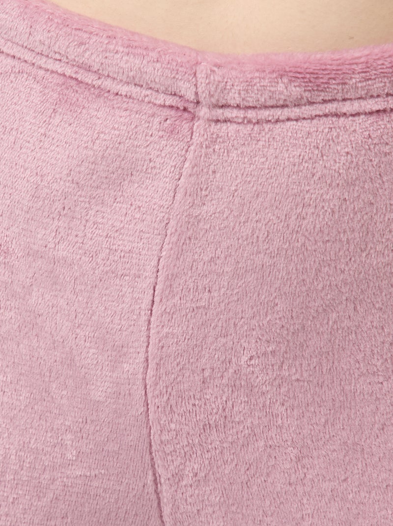 Ensemble pyjama long en polaire - 2 pièces Rose - Kiabi