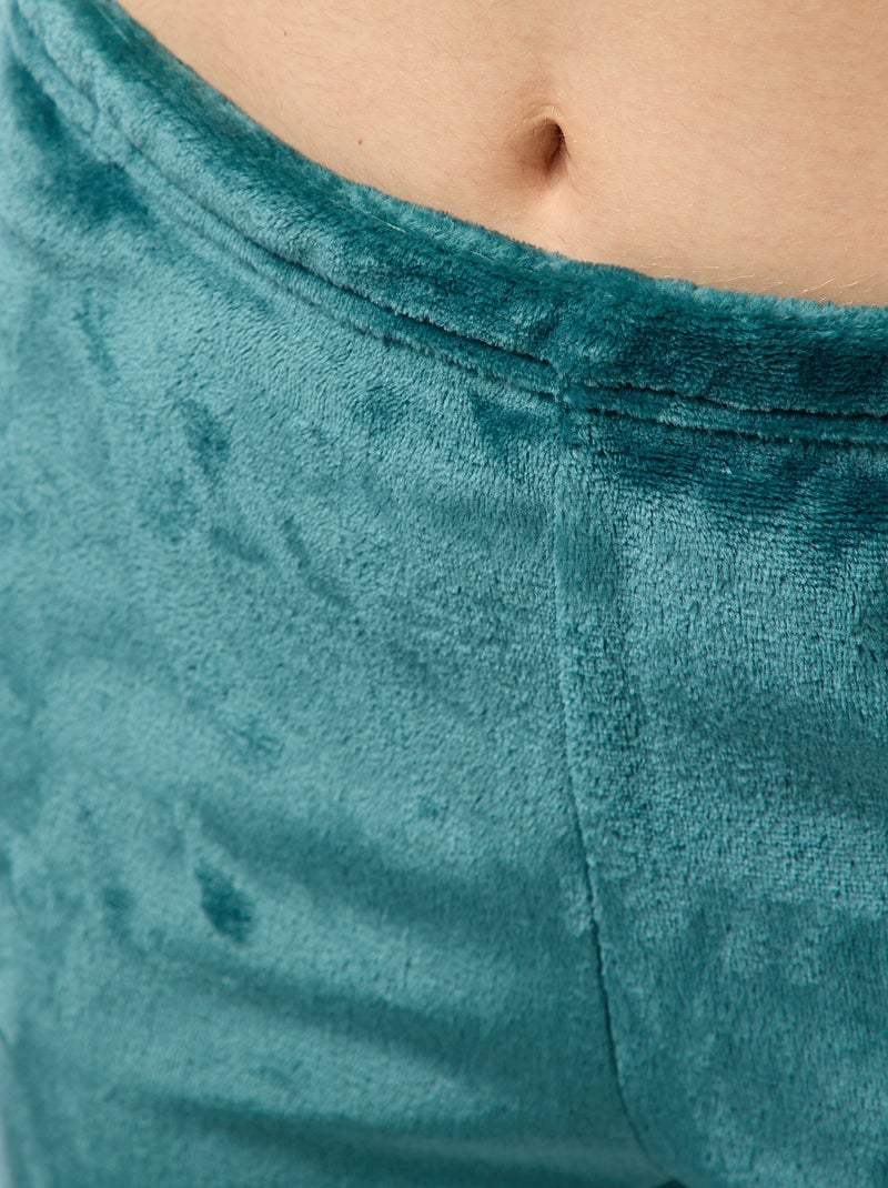 Ensemble pyjama long en polaire - 2 pièces Vert - Kiabi