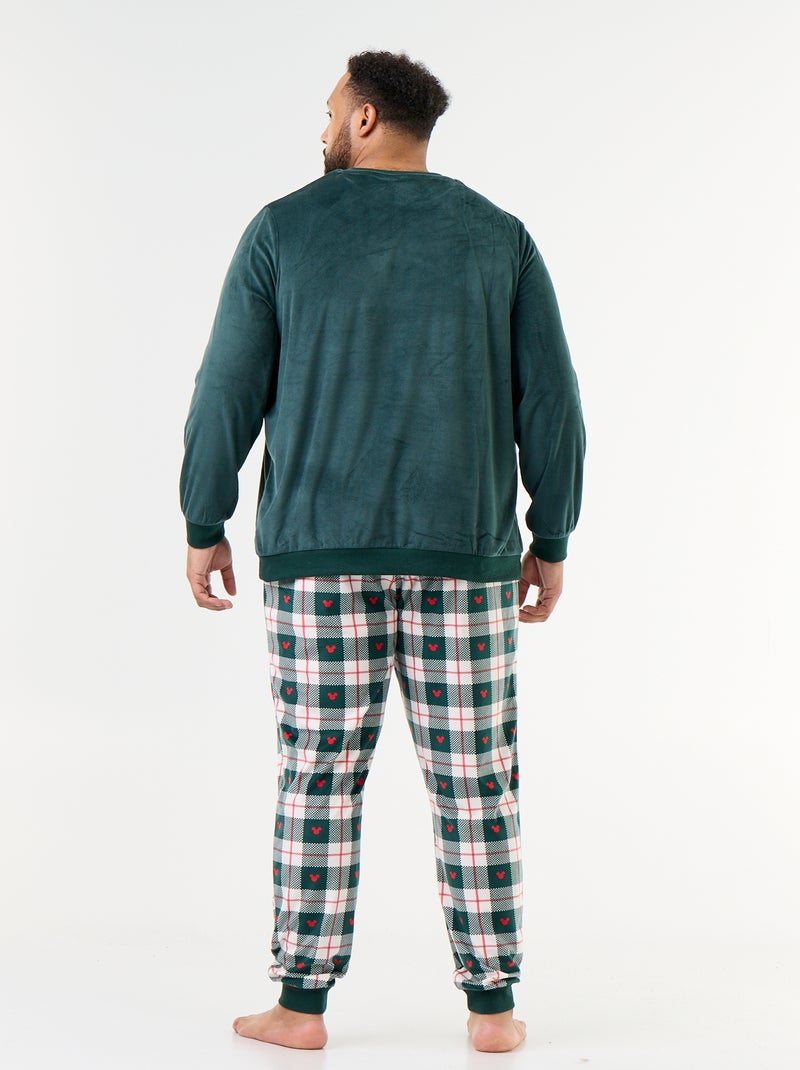 Ensemble pyjama long en polaire 'Mickey' 'Disney' - 2 pièces Bleu - Kiabi