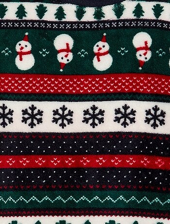 Ensemble pyjama long en polaire 'Noël' - 2 pièces
