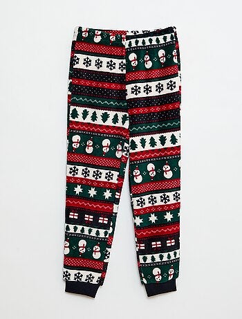 Ensemble pyjama long en polaire 'Noël' - 2 pièces