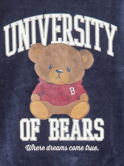 Ensemble pyjama long en polaire t-shirt + pantalon - 2 pièces - Kiabi