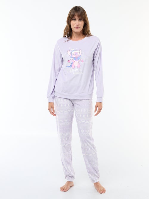 Ensemble pyjama long en velours 'Angel' 'Disney' - 2 pièces - Kiabi