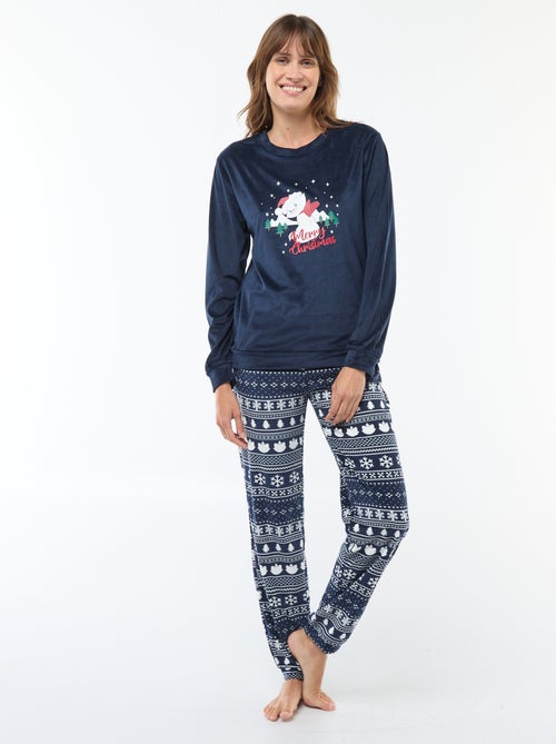 Ensemble pyjama long en velours 'Marie' 'Disney' - 2 pièces - Kiabi