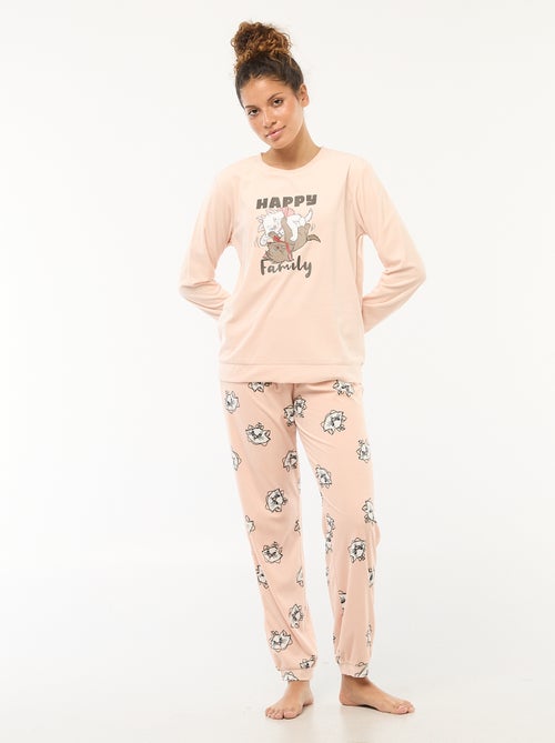 Ensemble pyjama long en velours 'Marie' 'Disney' - 2 pièces - Kiabi