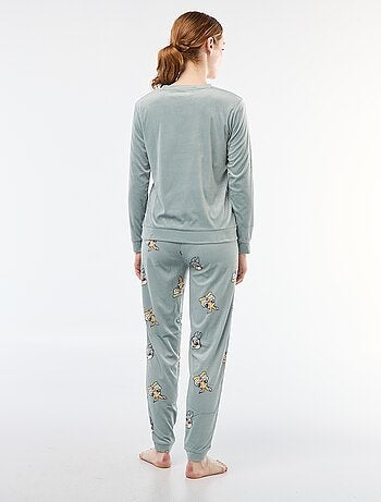 Ensemble pyjama long en velours 'Pampan' 'Disney' - 2 pièces