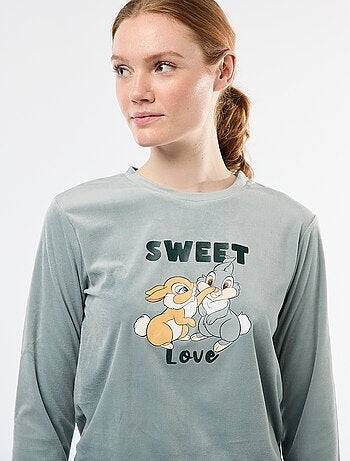 Ensemble pyjama long en velours 'Pampan' 'Disney' - 2 pièces