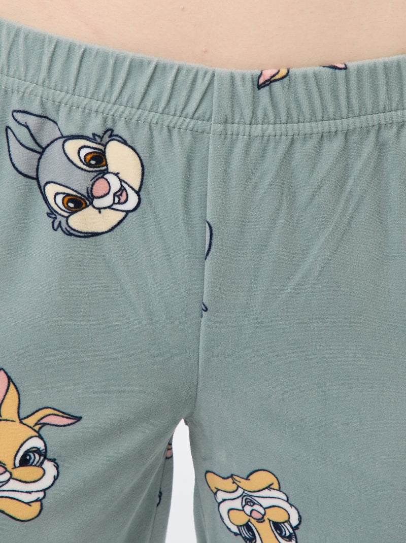 Ensemble pyjama long en velours 'Pampan' 'Disney' - 2 pièces Vert - Kiabi