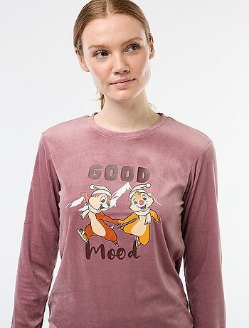 Ensemble pyjama long en velours 'Pampan' 'Disney' - 2 pièces