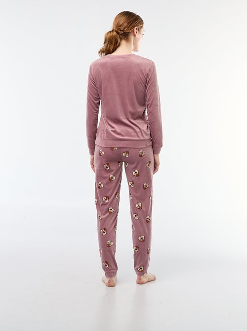 Ensemble pyjama long en velours 'Tic & Tac' 'Disney' - 2 pièces - Kiabi