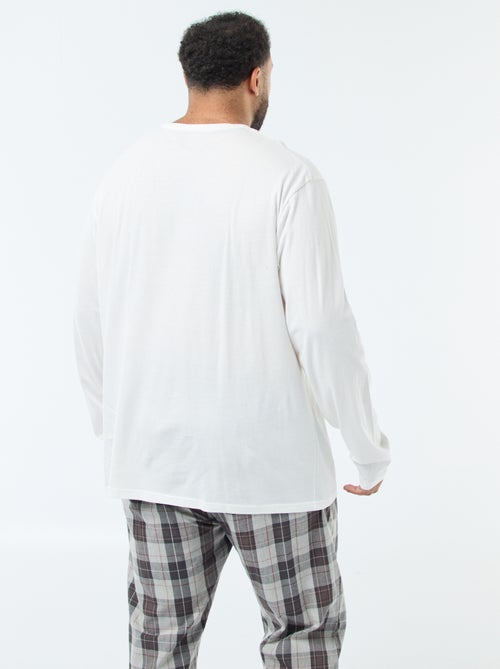 Ensemble pyjama long esprit Noël - 2 pièces - Kiabi