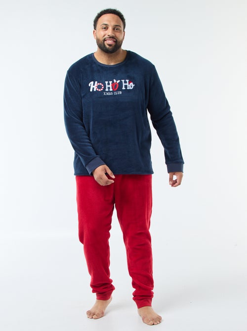 Ensemble pyjama long esprit Noël - 2 pièces - Kiabi