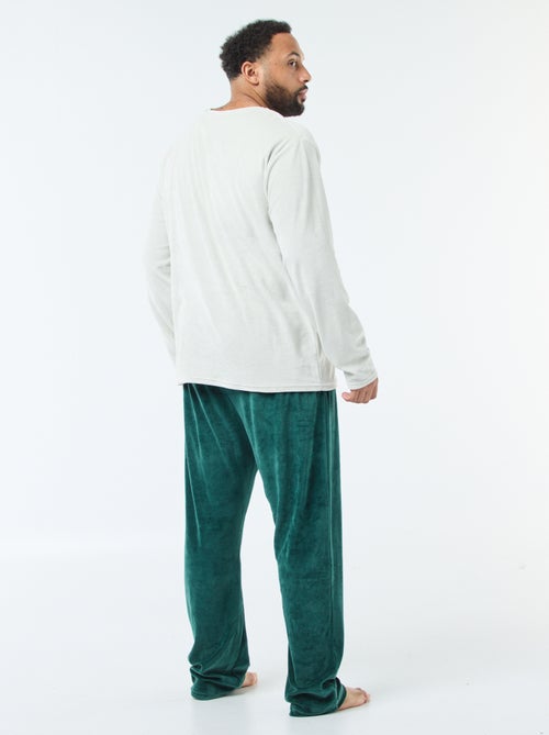 Ensemble pyjama long esprit Noël - 2 pièces - Kiabi