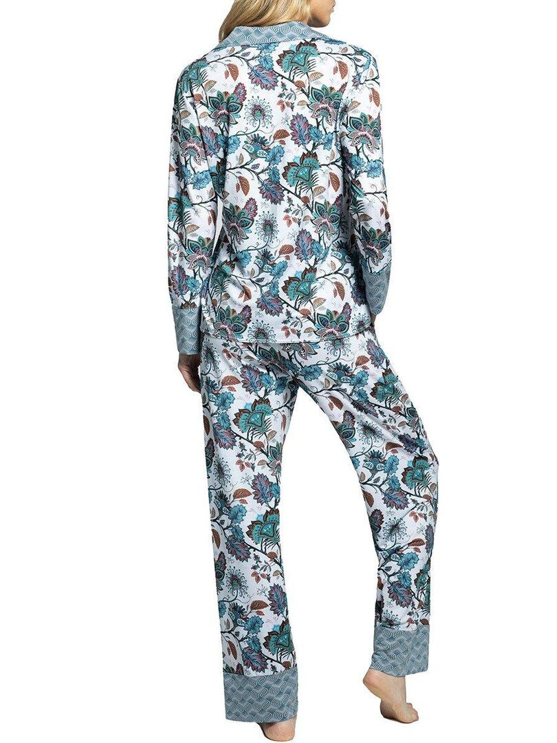 Ensemble pyjama long fleuri en modal Christie - Vert - Kiabi - 92.97€