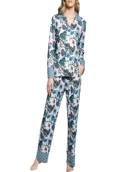 Ensemble pyjama long fleuri en modal Christie - Kiabi