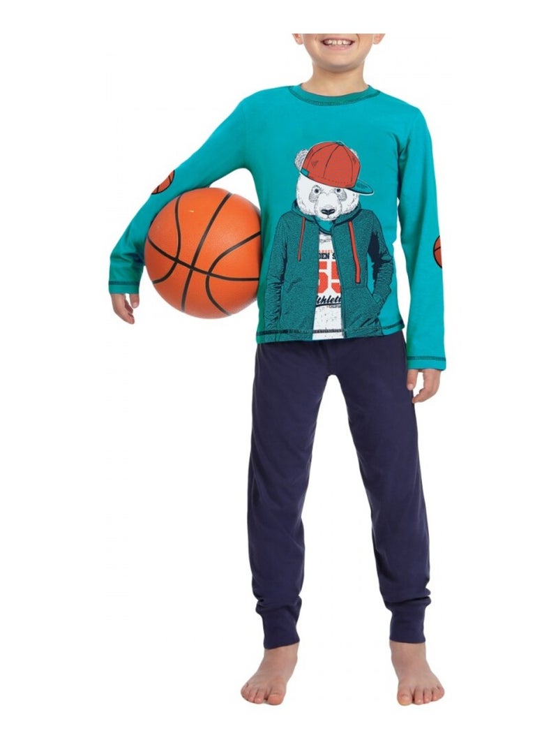 Ensemble pyjama long garçon Bleu - Kiabi
