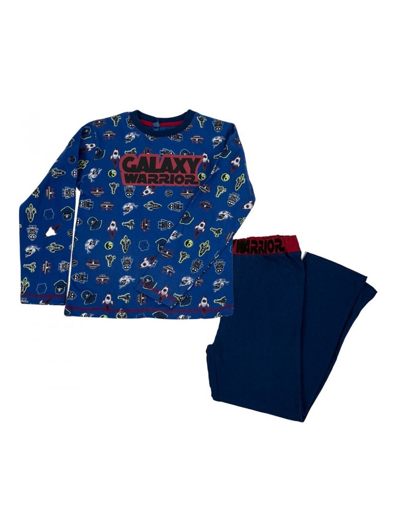 Ensemble pyjama long garçon Bleu marine - Kiabi