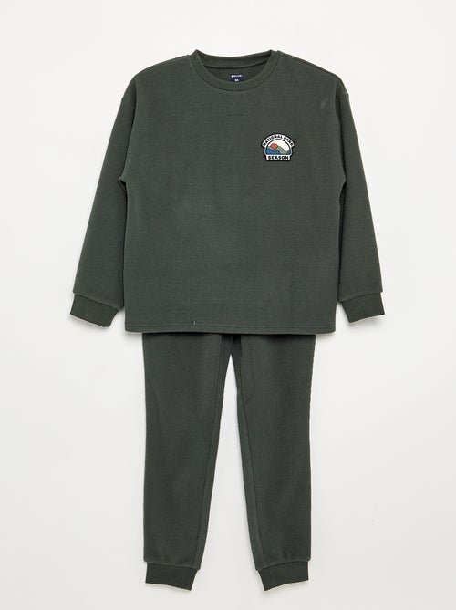 Ensemble pyjama long gaufré - 2 pièces - Kiabi Ensemble pyjama long gaufré - 2 pièces - Kiabi