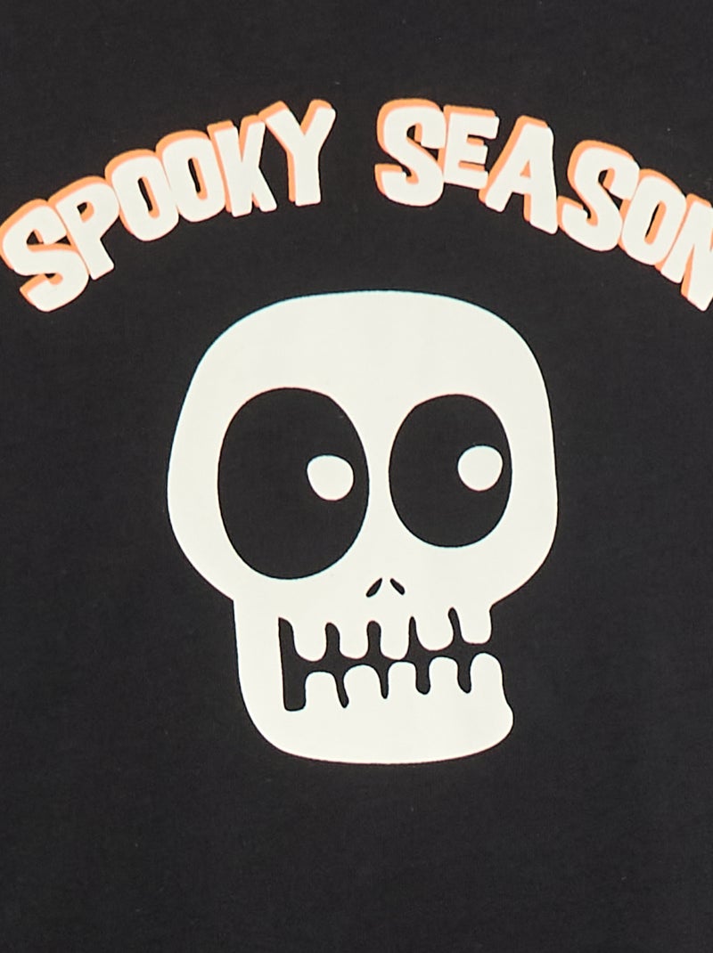 Ensemble pyjama long 'Halloween' - 2 pièces Noir - Kiabi