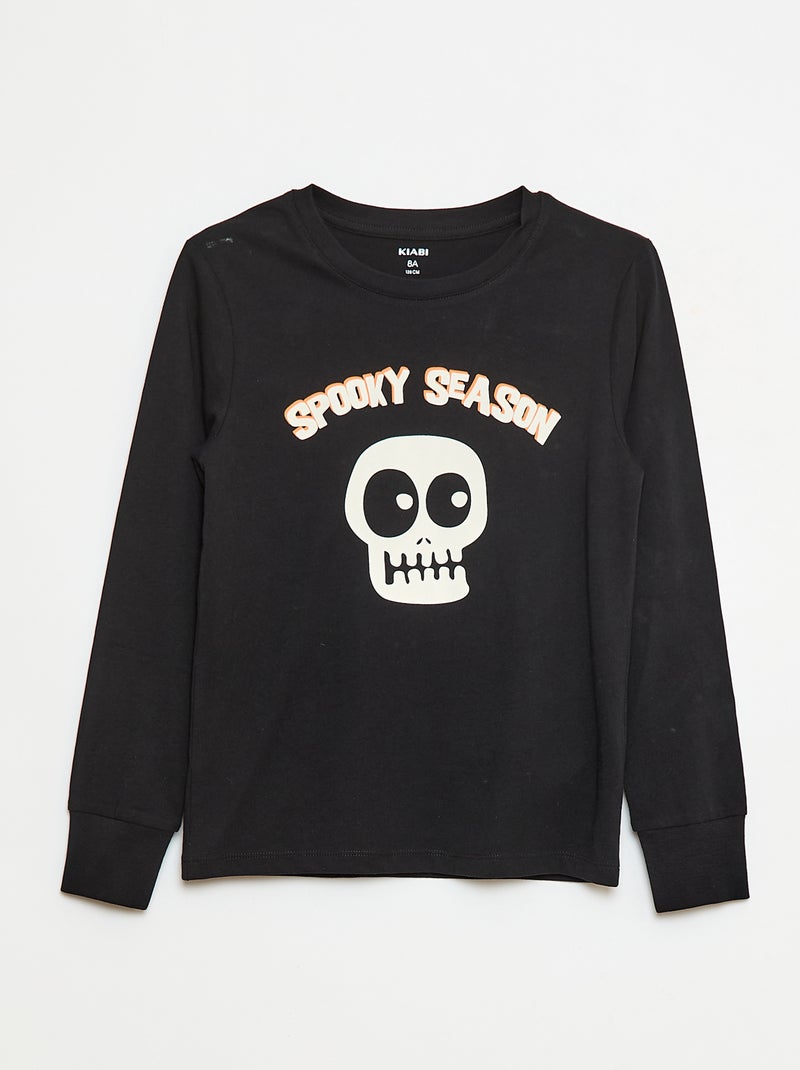 Ensemble pyjama long 'Halloween' - 2 pièces Noir - Kiabi