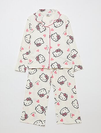 Ensemble pyjama long 'Hello Kitty' - 2 pièces