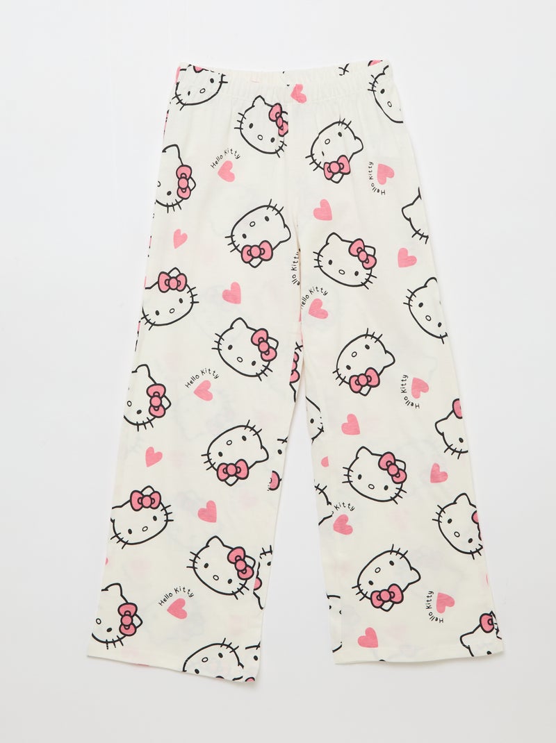 Ensemble pyjama long 'Hello Kitty' - 2 pièces Rose - Kiabi