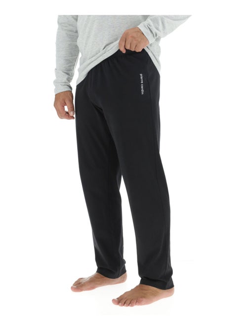 Ensemble Pyjama long homme en coton uni Logo poitrine Pierre Cardin - Kiabi