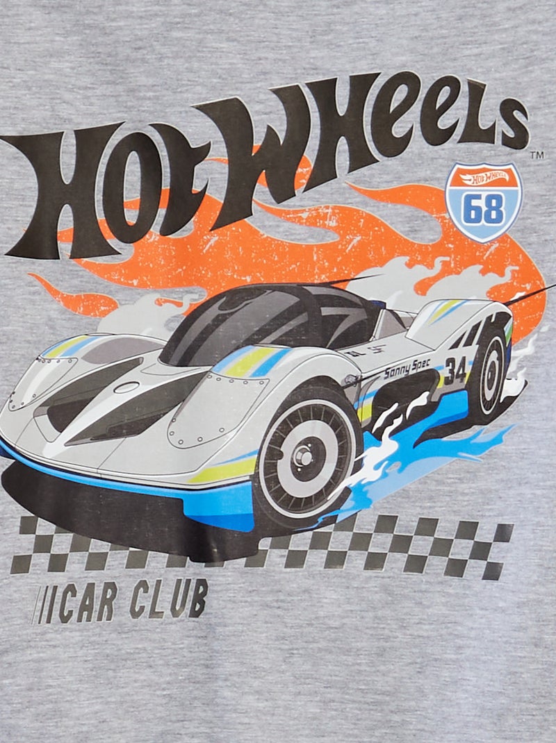 Ensemble pyjama long 'Hot Wheels' t-shirt + pantalon - 2 pièces noir - Kiabi