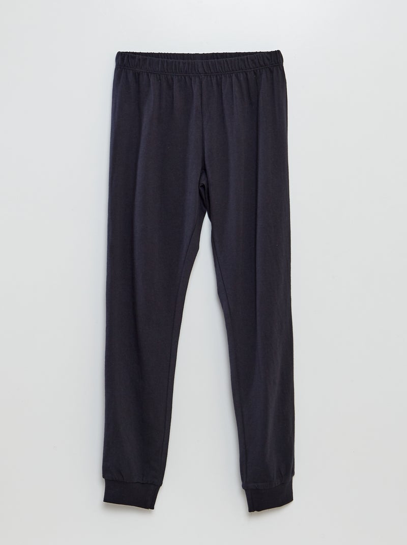 Ensemble pyjama long 'Hot Wheels' t-shirt + pantalon - 2 pièces noir - Kiabi