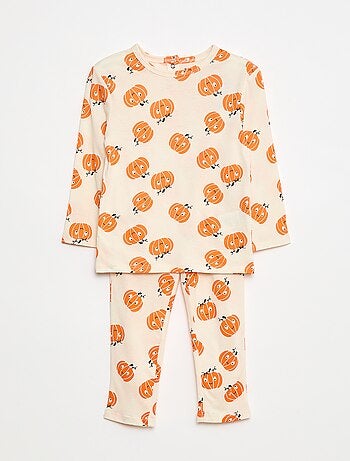 Ensemble pyjama long imprimé 'Halloween' - 2 pièces