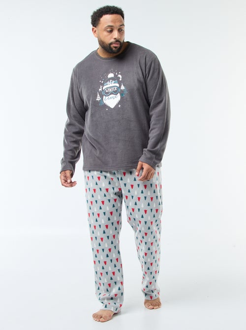 Ensemble pyjama long imprimé Noël - 2 pièces - Kiabi