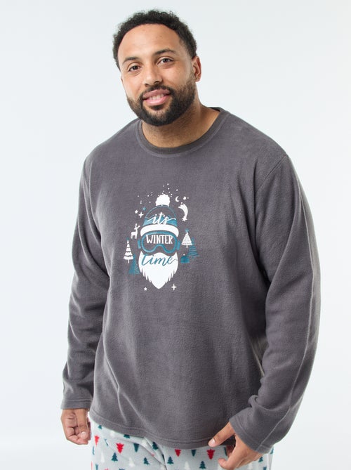 Ensemble pyjama long imprimé Noël - 2 pièces - Kiabi